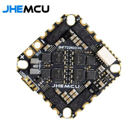 Hot Sales JHEMCU GHF722AIO-HD 40A All-in-One - Integrated Baro/OSD/BlackBox & 4-in-1 ESC (2-6S) for Freestyle/Cinewhoop Drones